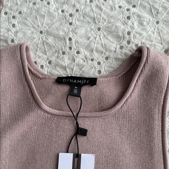 Dynamite Pink Sleeveless Crop Top and Pleated Skirt Set - Picture 5 of 5